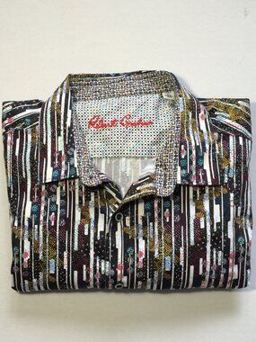 Robert Graham Classic Fit Mens Button Up Shirt 2XL Striped Multicolor Accent